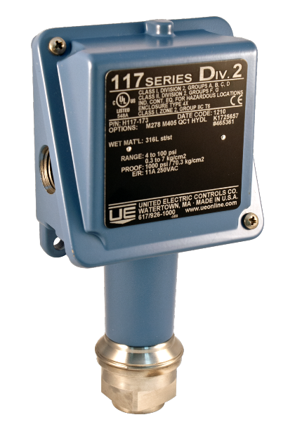 Weatherproof 117 Series Pressure and Temperature Switch